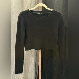 Aster Black Ribbed Sweater